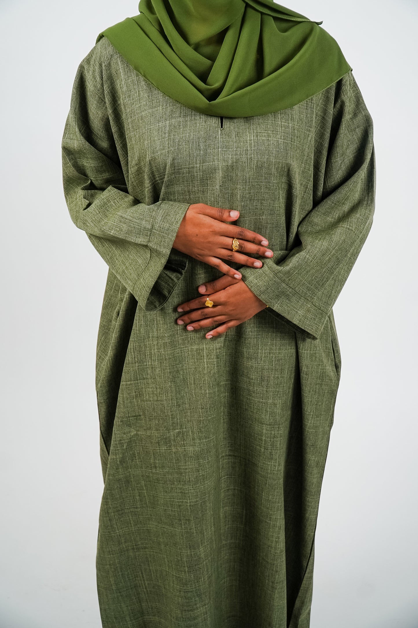 Olive Green Closed Abaya